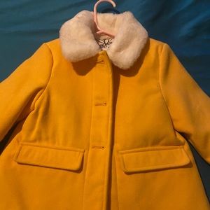 Yellow kids pea coat